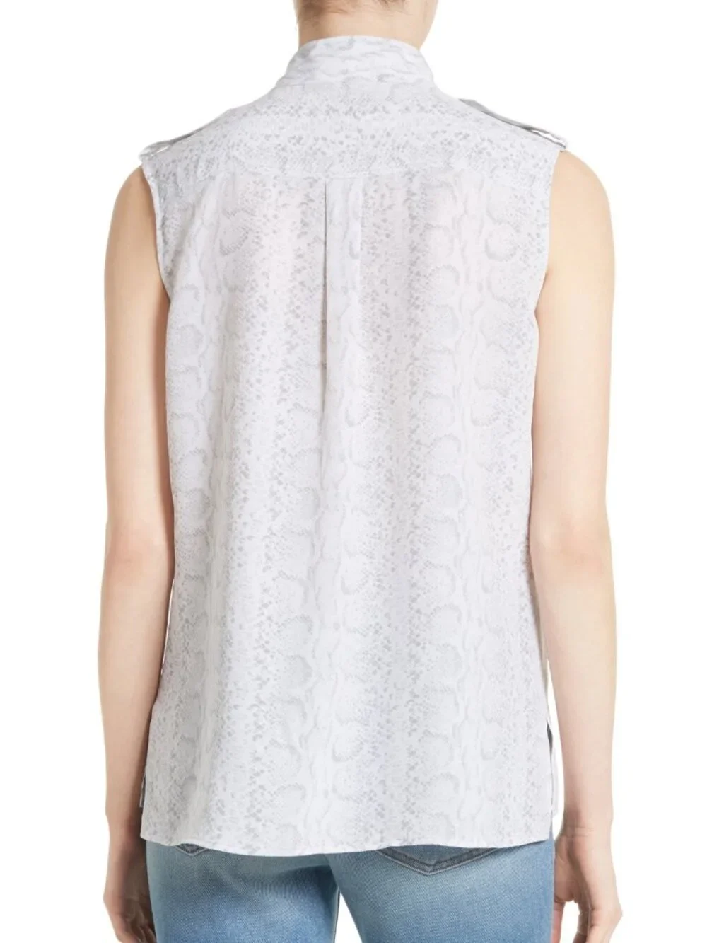 Equipment NEW Silk Snake Print Button-Down Blouse Women's Size L